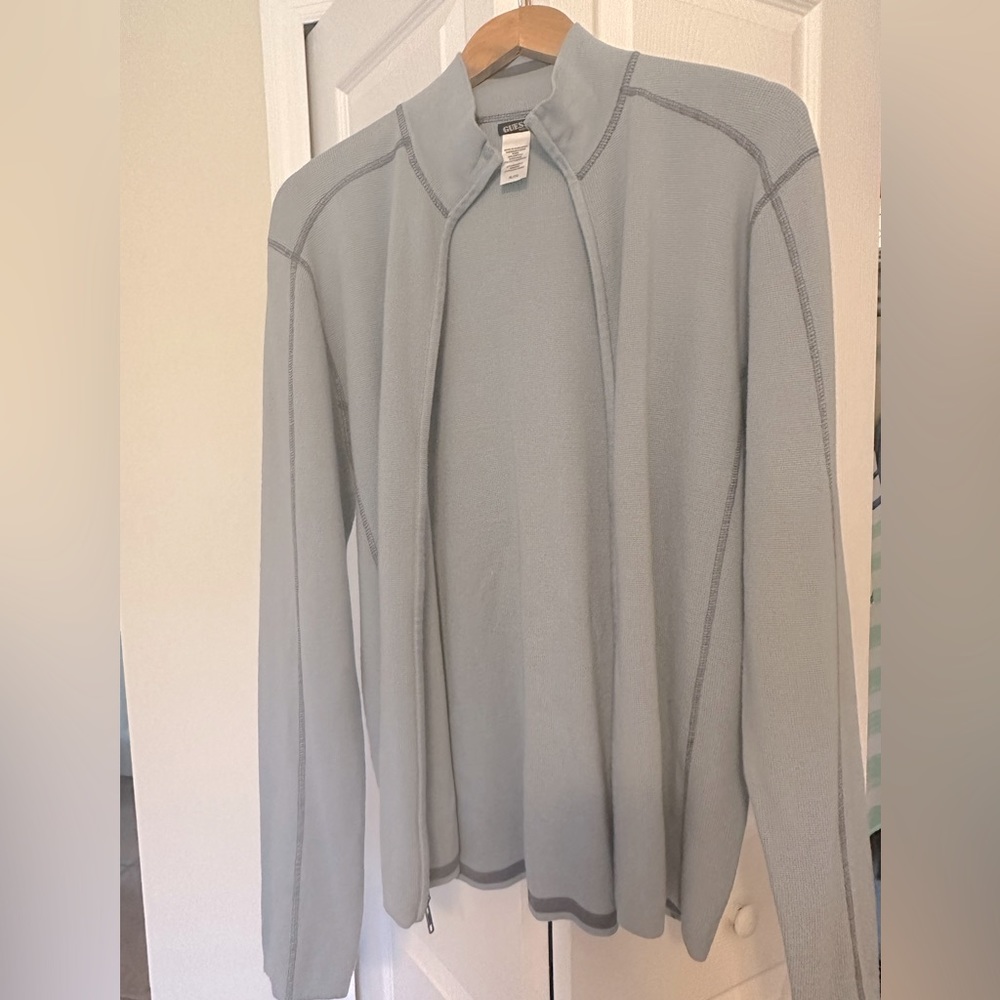 Men’s Guess knit zippered sweater/jacket